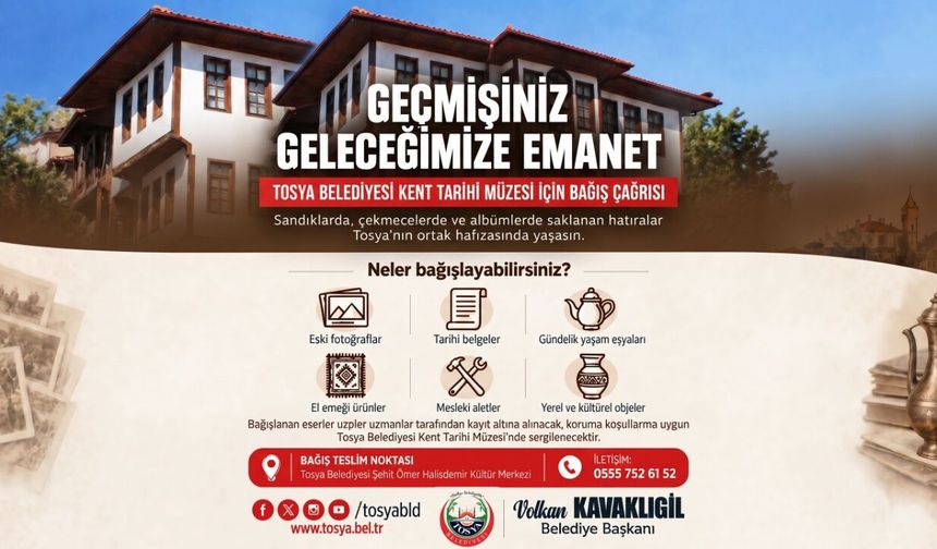 Tosya’da tarihi değerler için bağış kampanyası