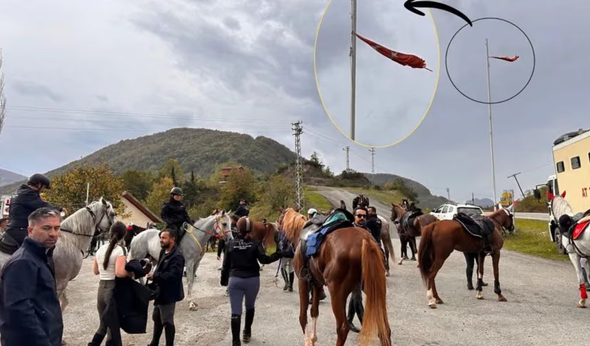 İnebolu'da 'Bayrak' tepkisi: Bu görüntü İnebolu’ya yakışmadı
