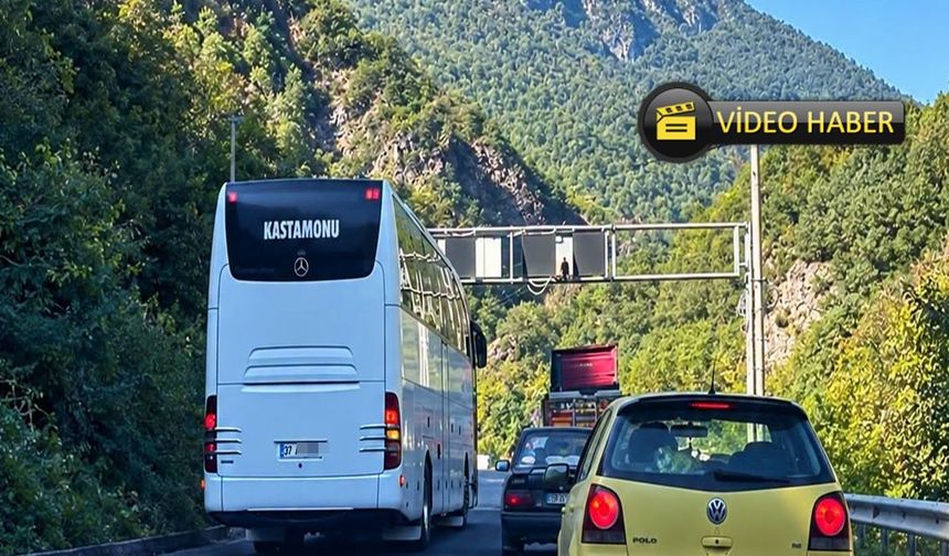 Tehlikeli sollama cezasız kalmadı: Kastamonu plakalı otobüs şoförüne ceza