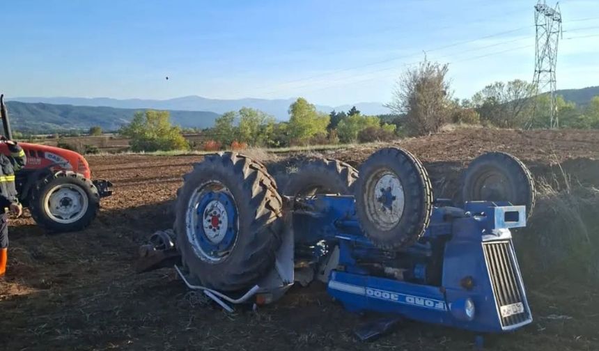 Kastamonu'da tarlada traktör kazası! Ekipler harekete geçti