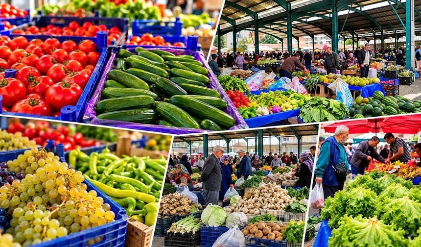 Taşköprü pazarında iki mevsim bir arada: İşte fiyatlar