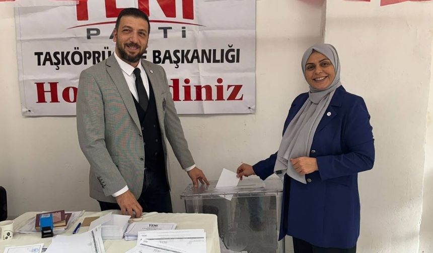 Taşköprü'de sandık kuruldu! Yeni Parti'de seçim heyecanı