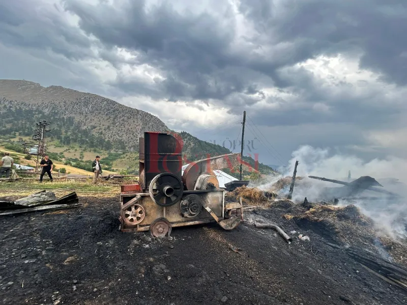 Taşköprü'de Feci Yangın! 1 Samanlık, 2 Ahır Küle Döndü 2