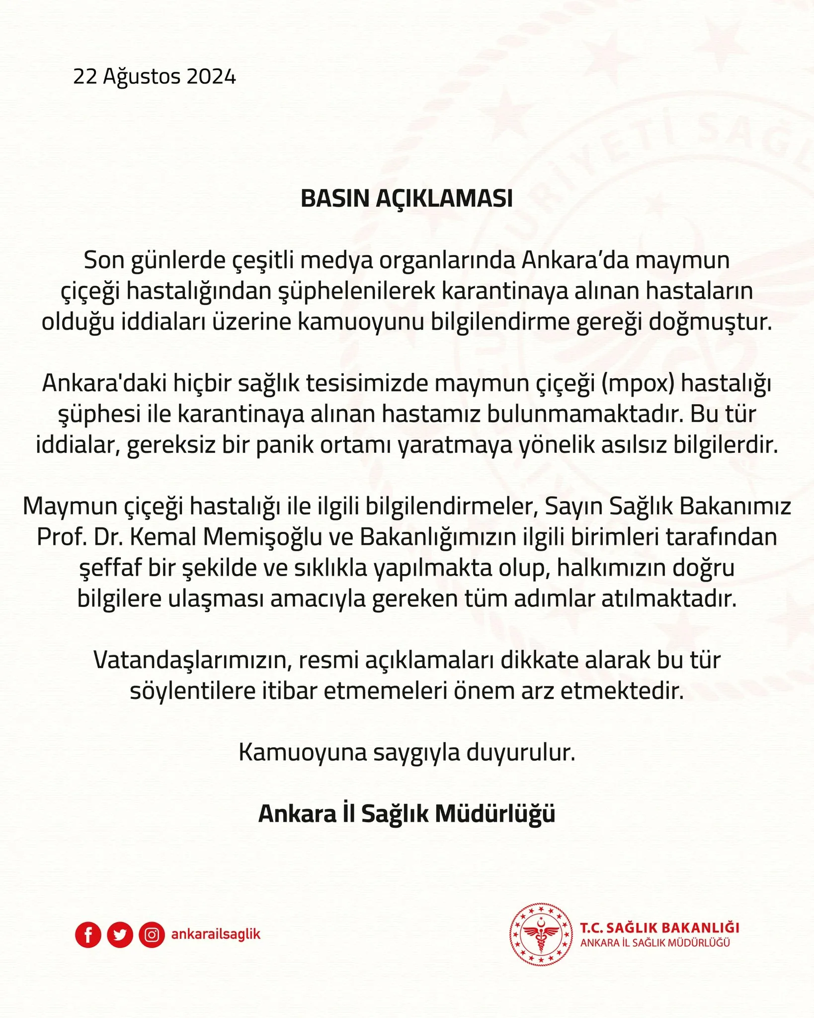 Ankara’da Maymun Çiçeği Vakası Iddiası Türkiye’de Maymun Çiçeği Var Mı (1)