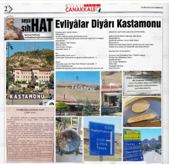 Kastamonu Canakkale Burasi Evliyar Sehri Kastamonu