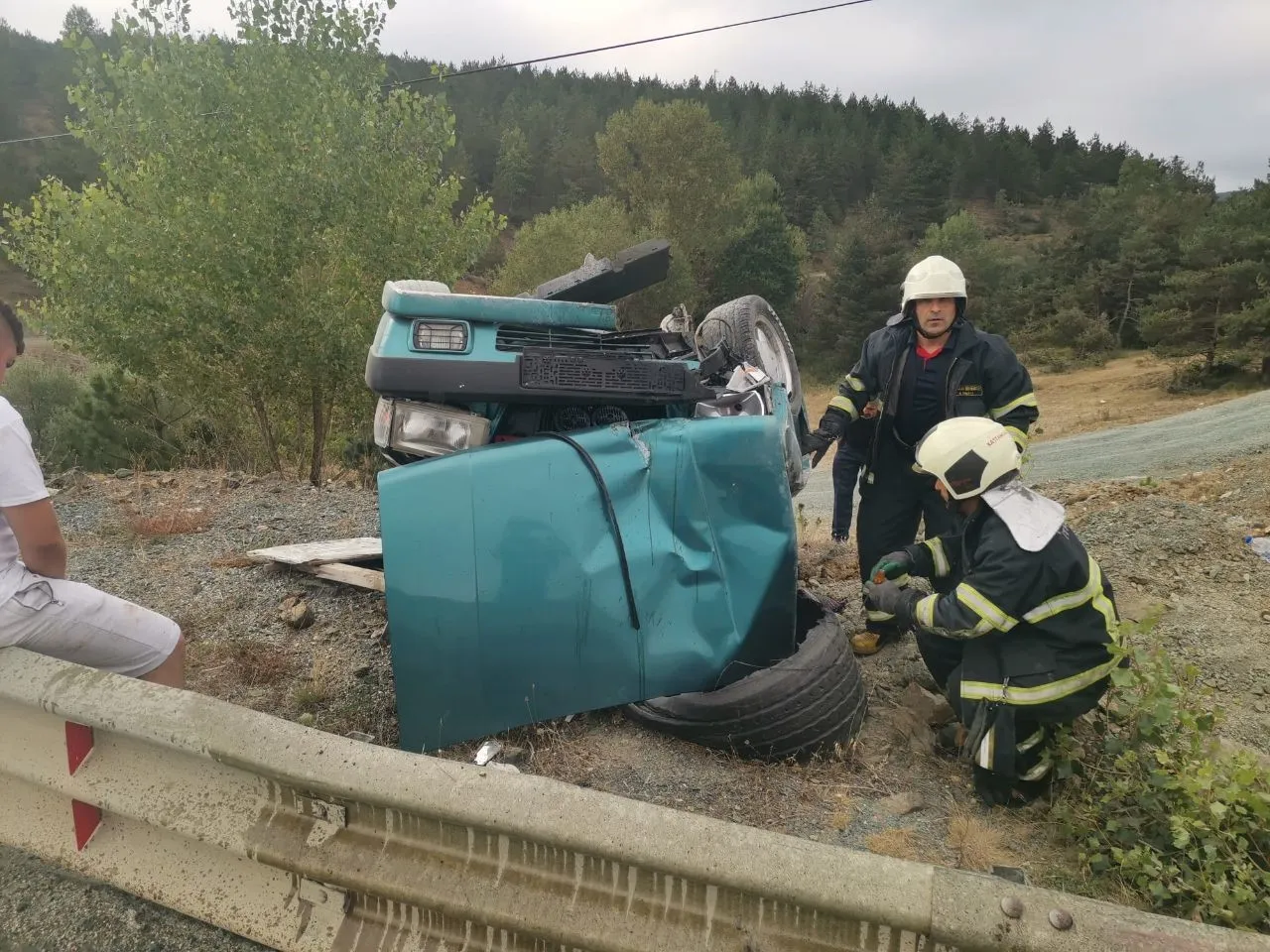 Kastamonu'da Kaza! Otomobil Takla Attı! 2 Yaralı