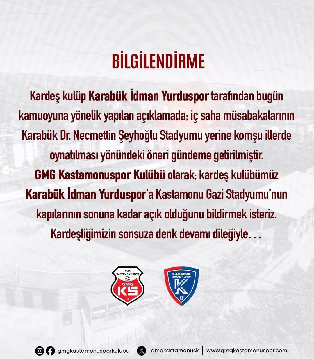 Gmg Kastamonuspor'dan Kardeş Kulübe Tam Destek! 1