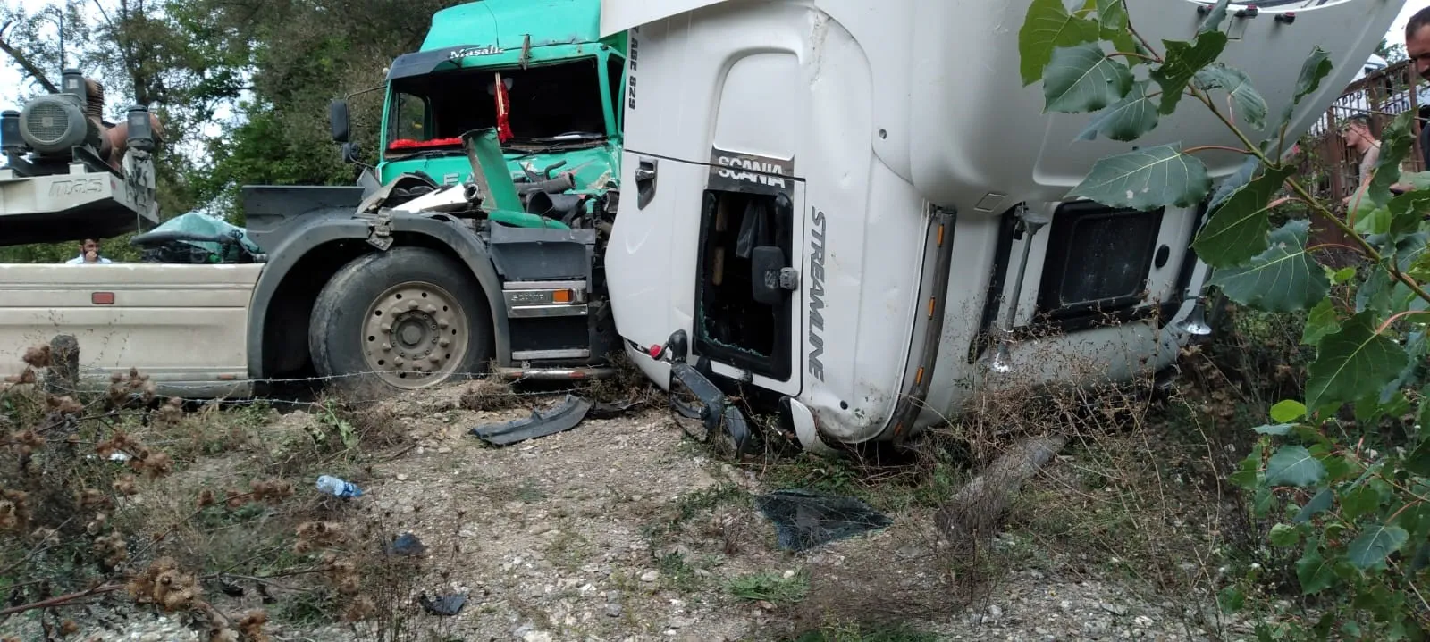 Kastamonu'da Kaza! Beton Mikseri Ile Kamyon Çarpıştı! 2 Yaralı 1