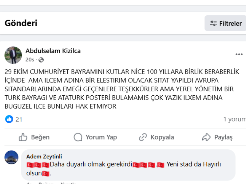 Hanönü Belediyesi'nde Bayrak, Poster Krizi! 1