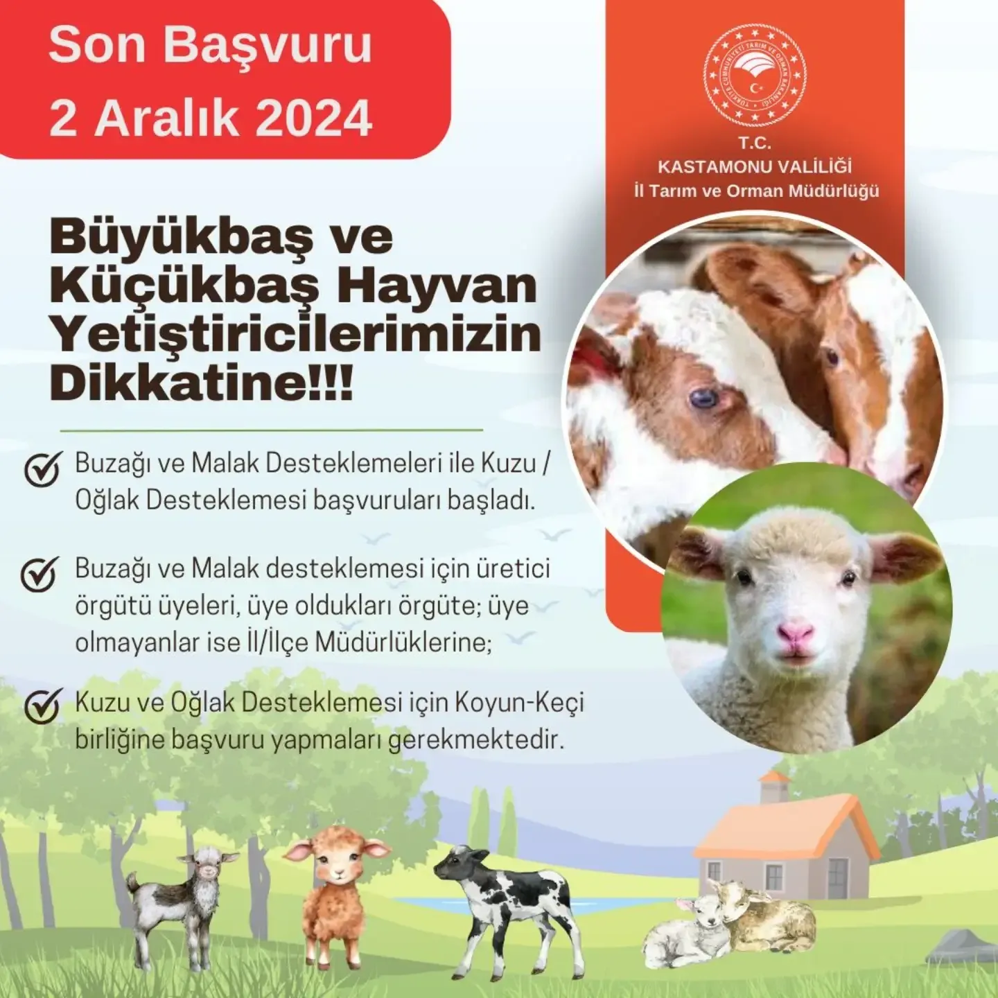 Kastamonu'da Çiftçilere Müjde Destekleme Başvuruları Başladı! 1