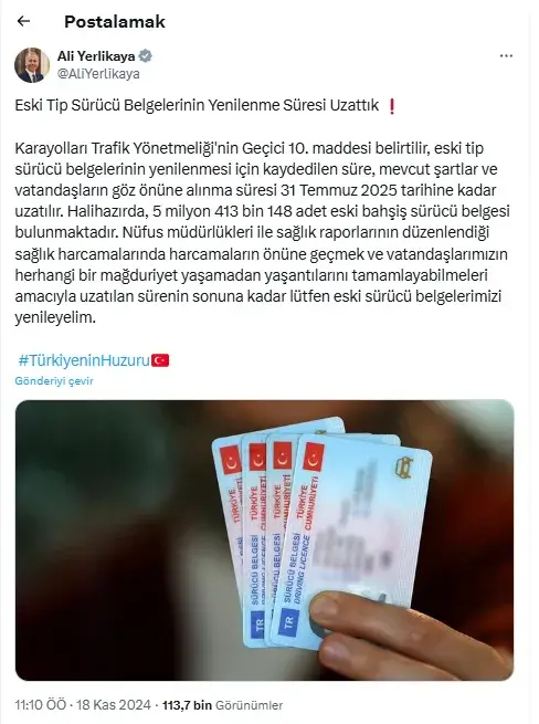 Ehliyet Yenileme Süresi Uzatıldı Mı Ehliyet Yenileme Süresi Ne Kadar Uzatıldı Ehliyet Yenileme Son Tarih Ne Zaman (2)