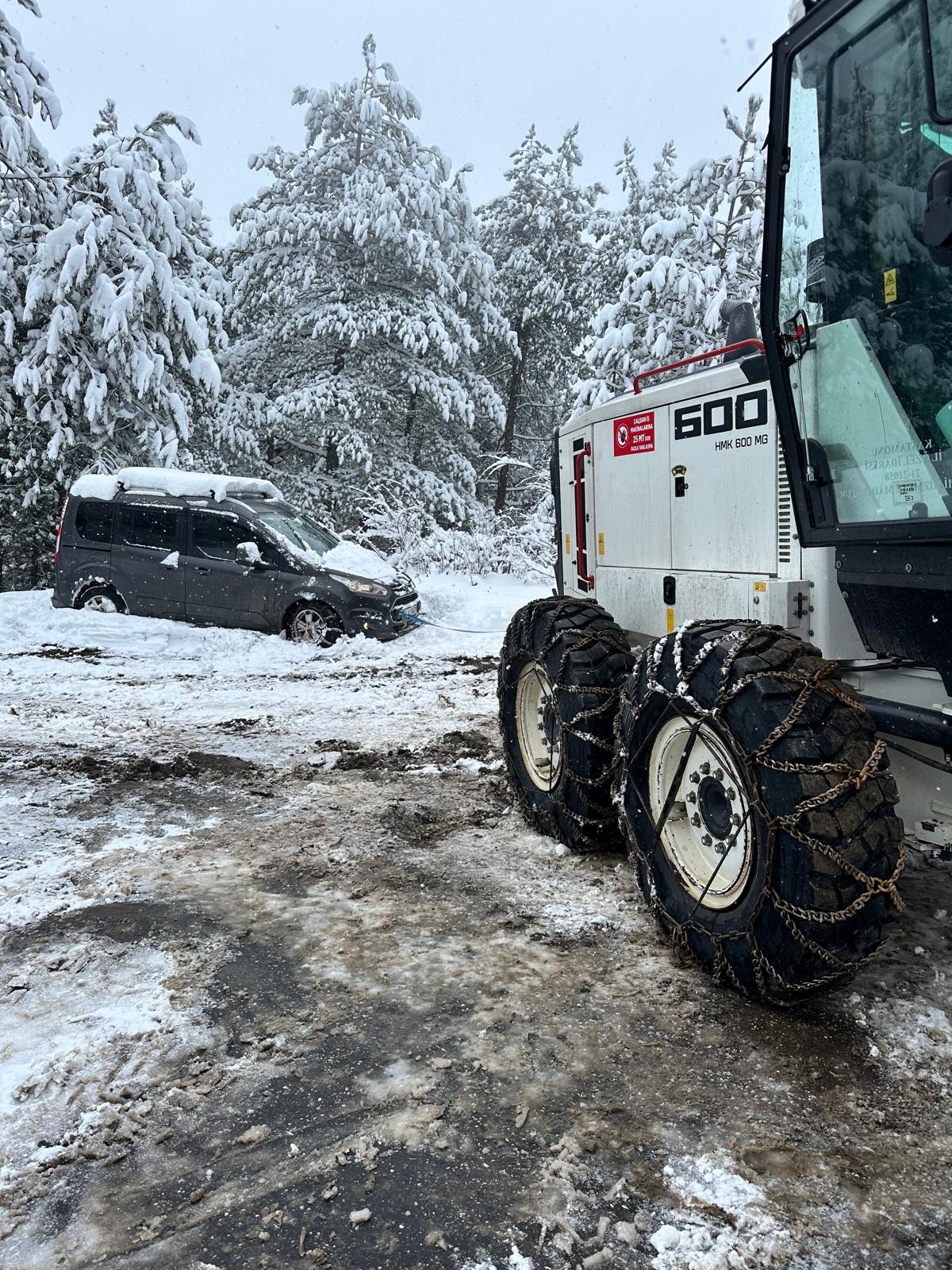 Kapalı Köy Yolları Kar Yol Açma (3)