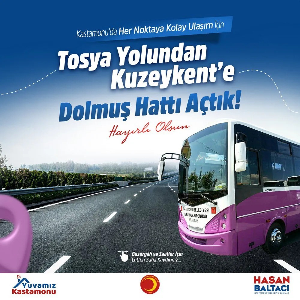 Kastamonu’da Tosya Yolu Ile Kuzeykent Arası Direkt Seferler Başlıyor! 1