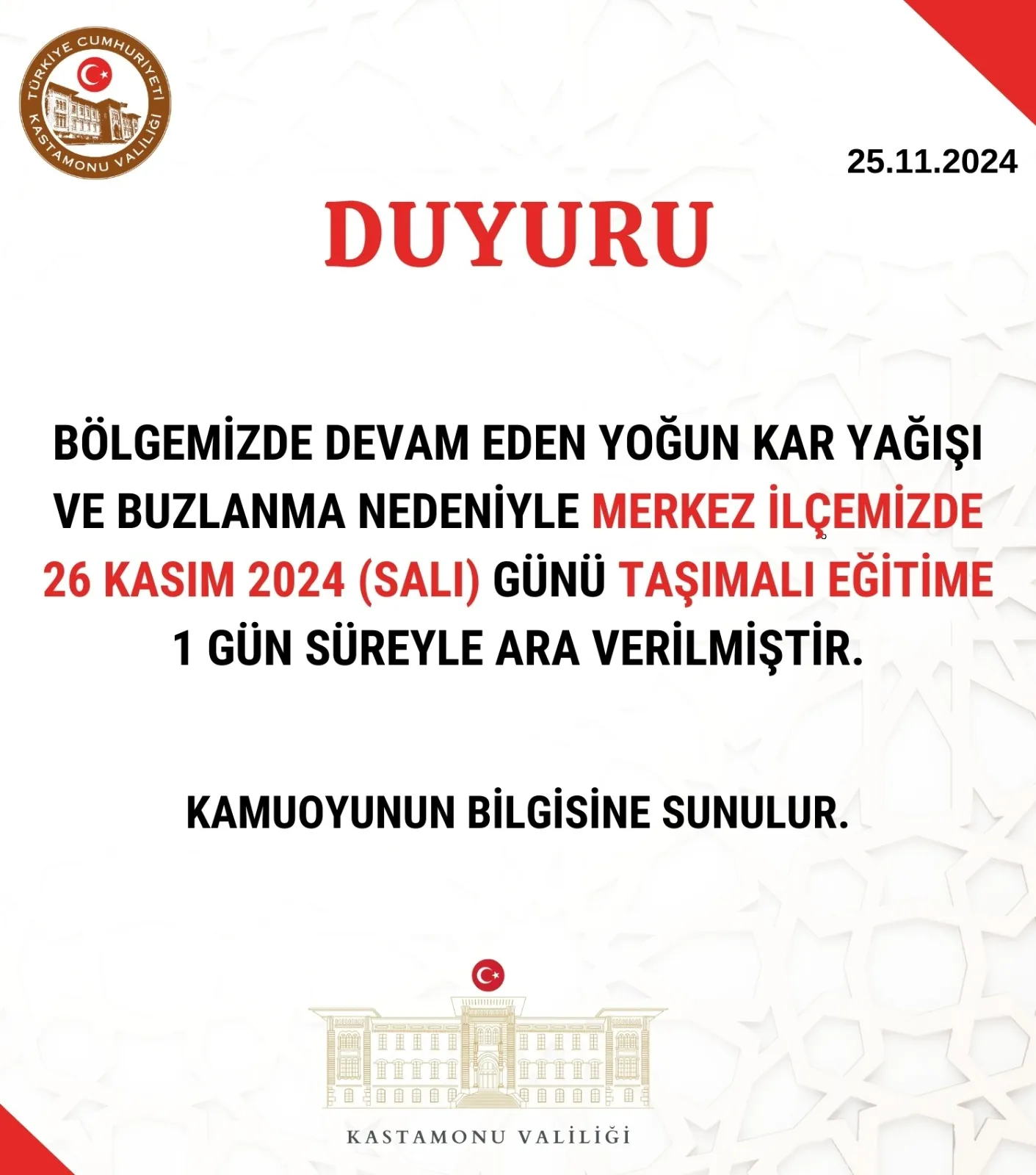 Kastamonu'nun 11 Ilçesinde Eğitime Kar Engeli! 9