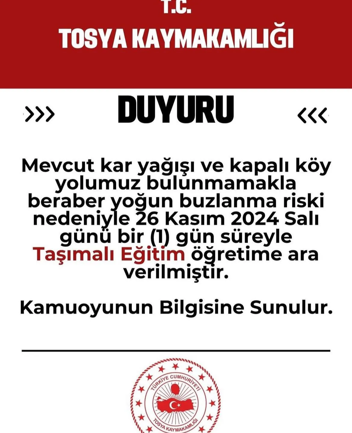 Kastamonu'nun 3 Ilçesinde Taşımalı Eğitime 1 Gün Ara Verildi! 3