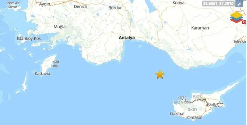 4 Aralık 2024 Son Dakika Depremleri 4 Aralık 2024 Antalya’da Deprem Mi Oldu (2)