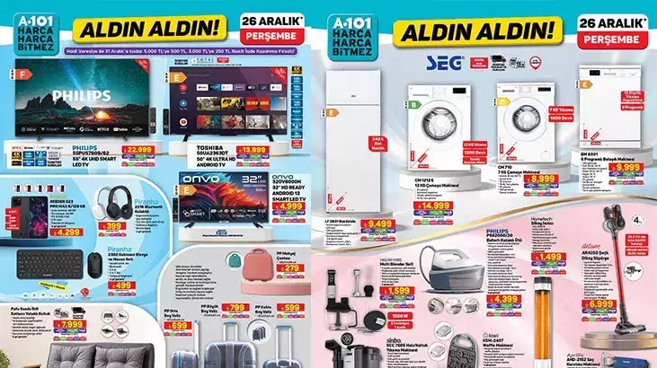 Yılın Son A101 İndirim Fırsatı: A101 Aldın Aldın 26 Aralık 2024 Aktüel Kataloğunda Neler Var?