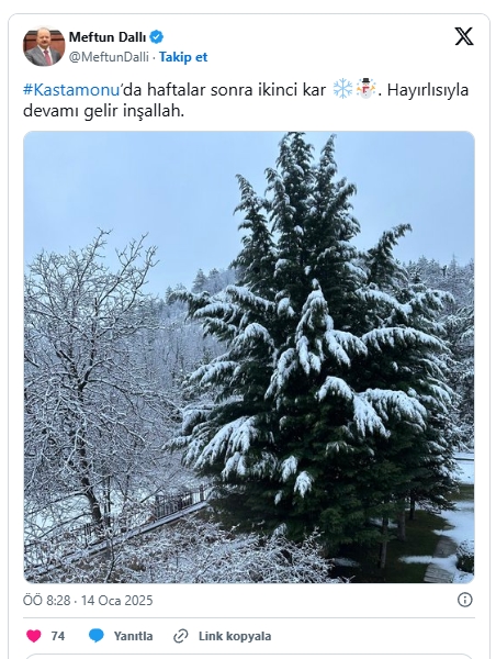 Kastamonu Valisi Paylaşım Yaptı