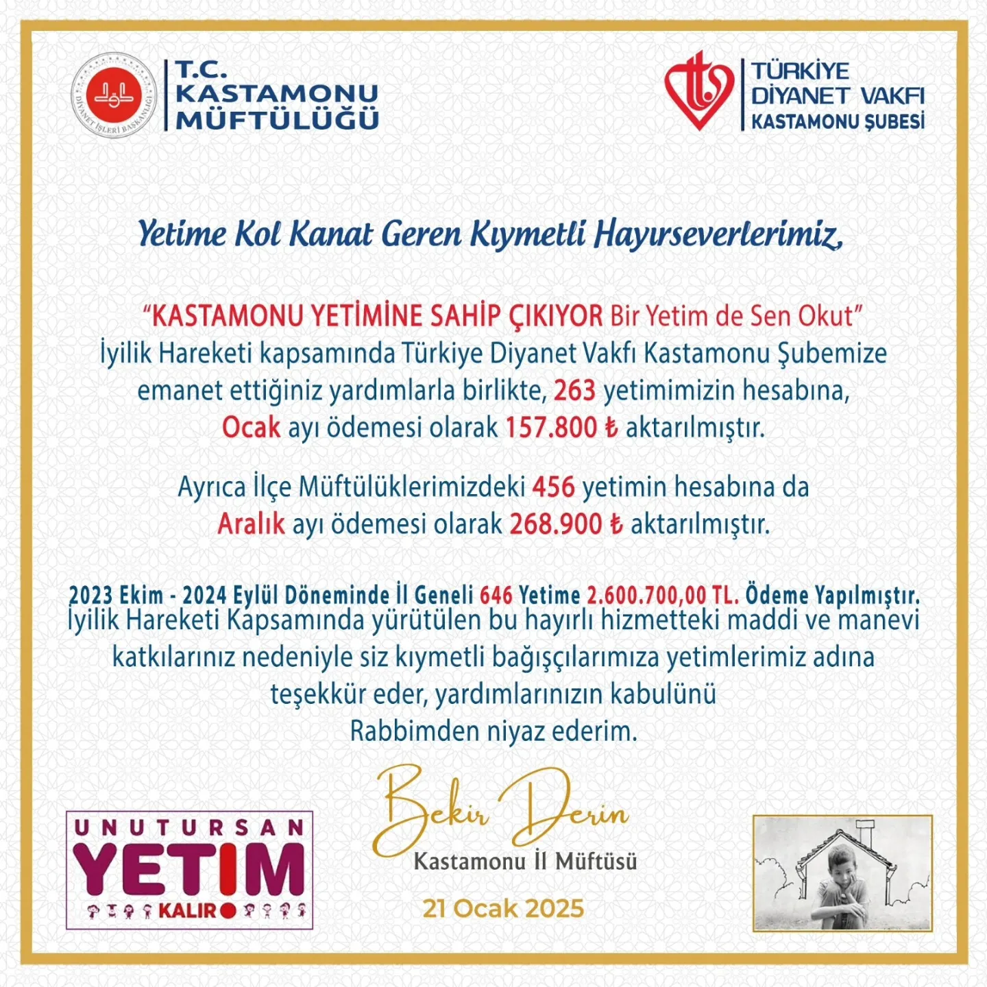 Kastamonu'da Yetimlere Destek Büyüyor Hayırseverlerden Milyonluk Yardım! 1