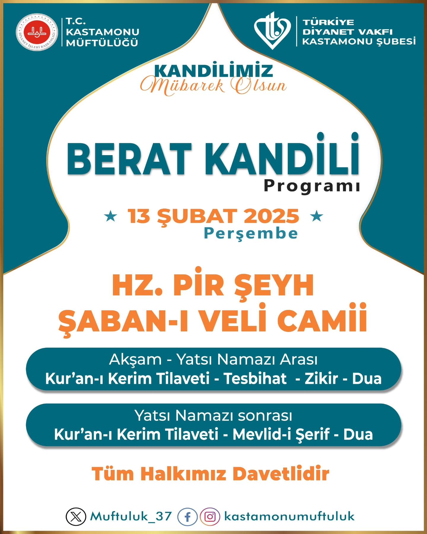 Berat Kandili Kastamonu Müftülüğü Program (3)