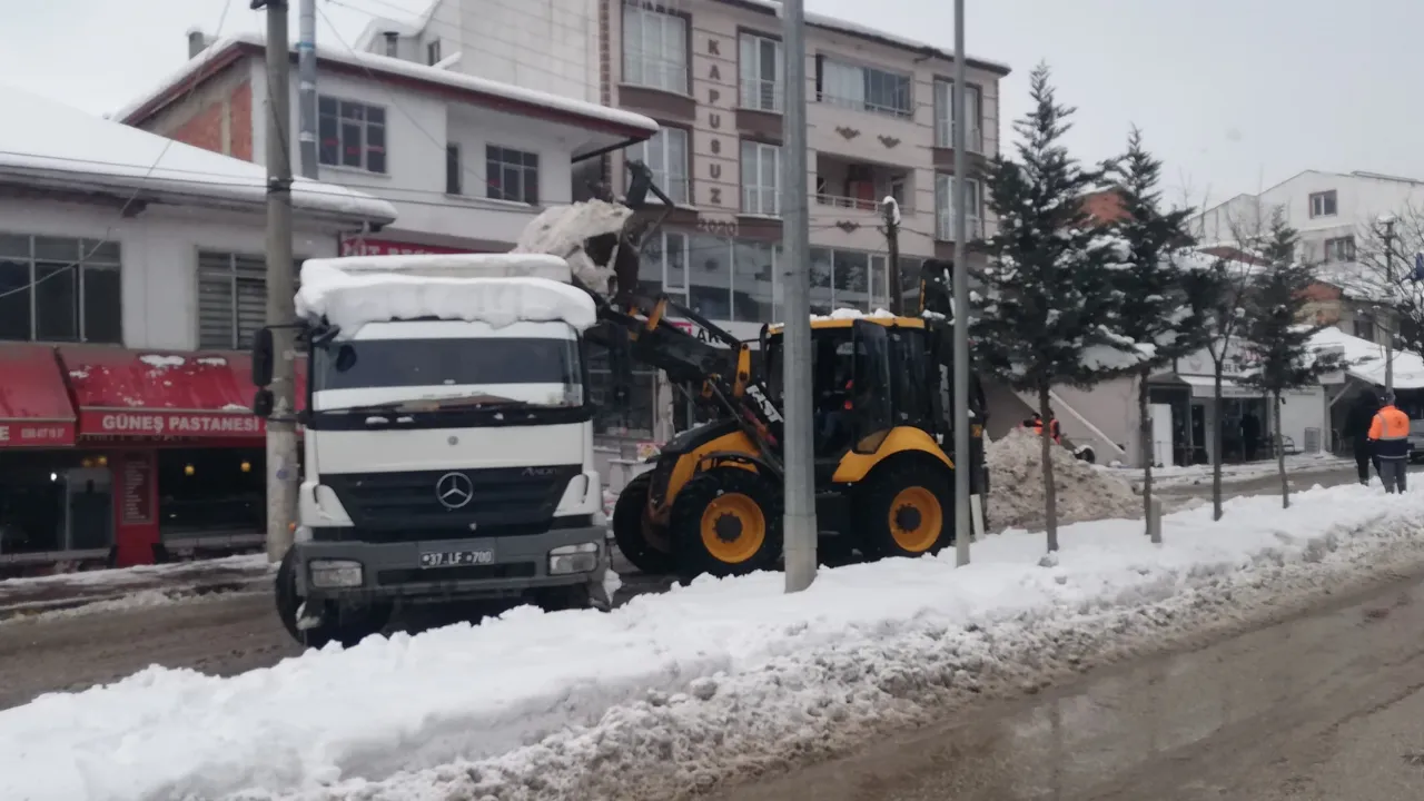 Hanönü'nde Karla Mücadele Seferberliği!-1