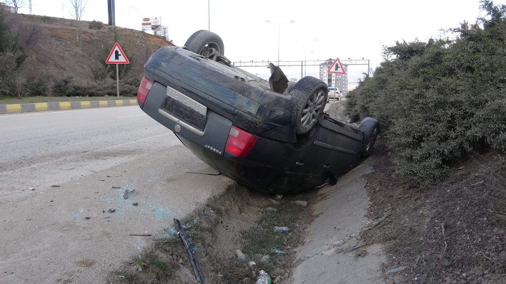 Kastamonu Inebolu Karayolu Trafik Kaza Otomobil Takla (1)-1