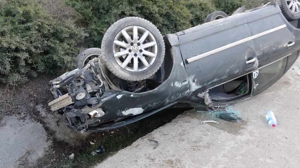 Kastamonu Inebolu Karayolu Trafik Kaza Otomobil Takla (2)