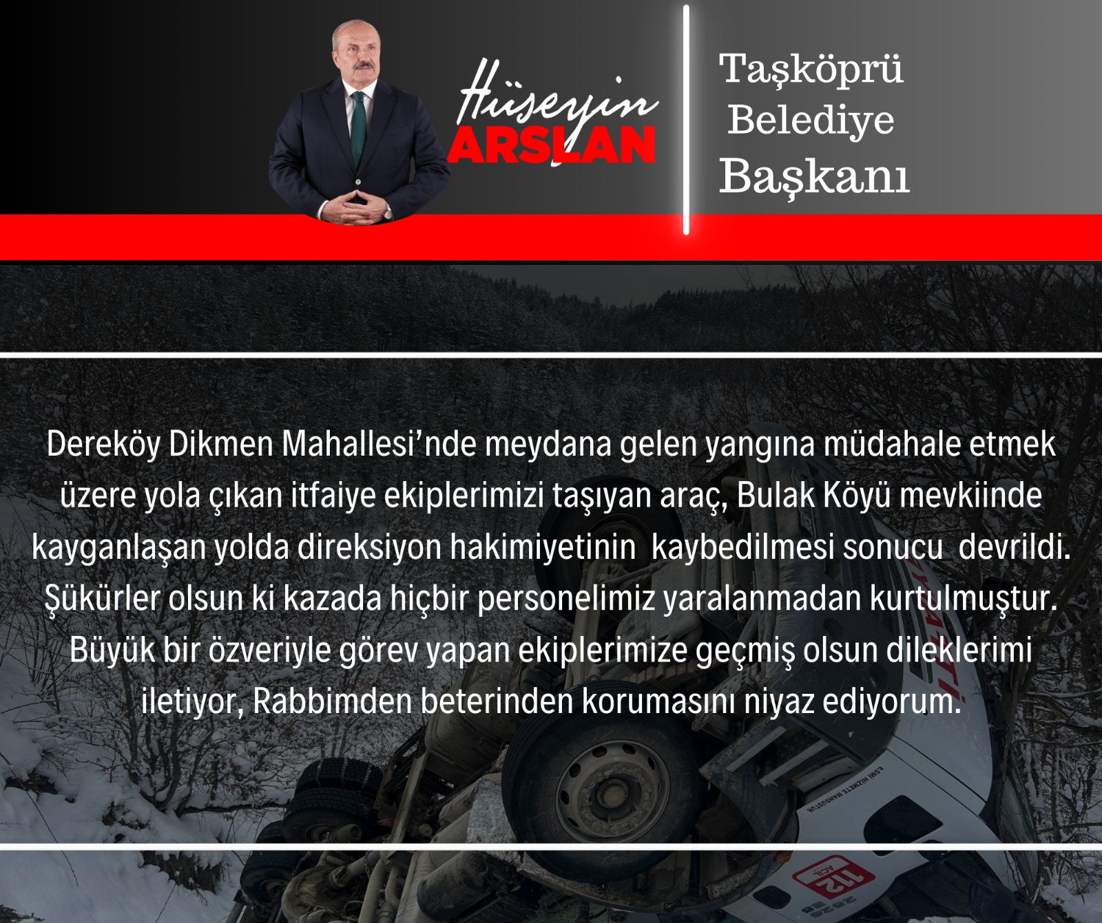 Taşköprü Belediye Başkanı Arslan’dan Feci Yangına İlişkin Açıklama-1