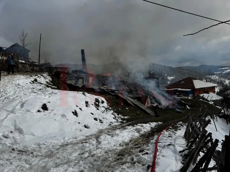 Taşköprü'de Feci Yangın 2 Ev, 1 Ahır, 1 Traktör Kül Oldu! 1