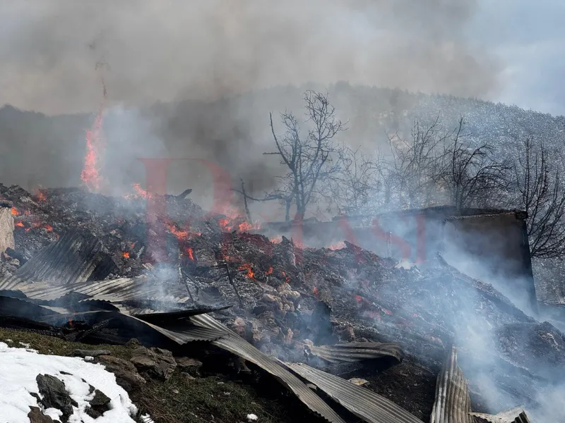 Taşköprü'de Feci Yangın 2 Ev, 1 Ahır, 1 Traktör Kül Oldu! 3