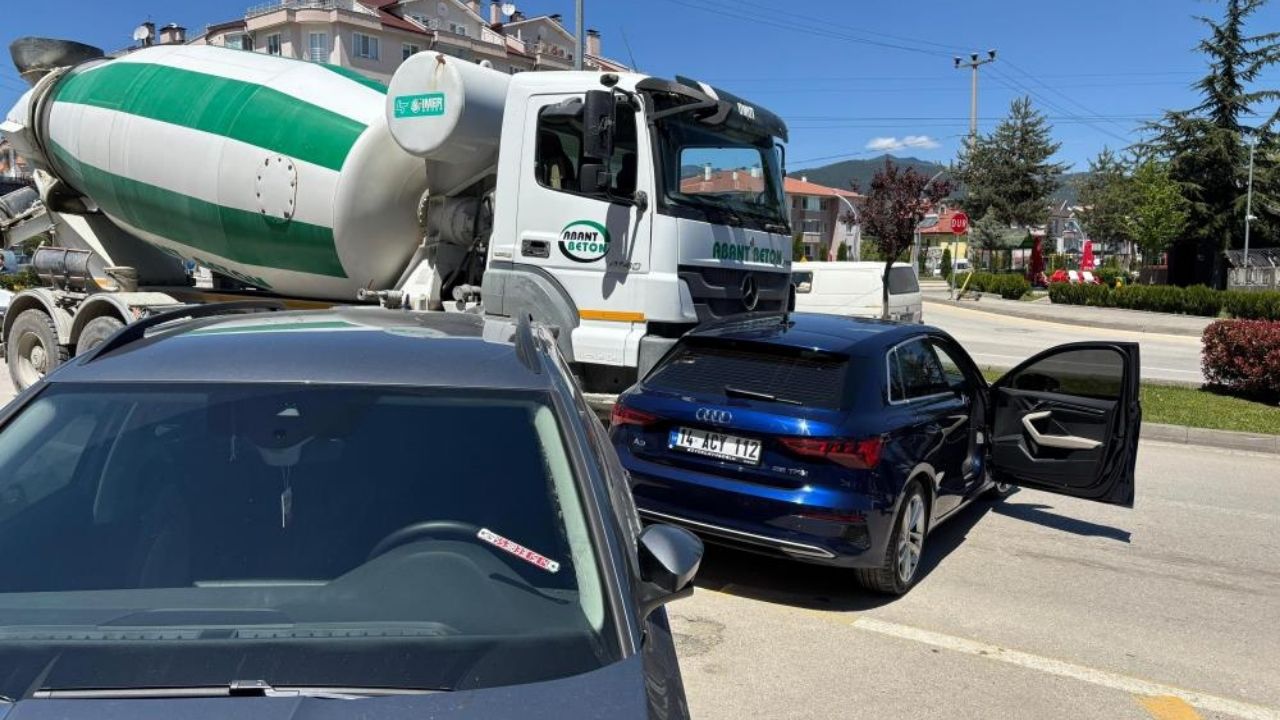 Beton Mikseri Ile Otomobil Çarpıştı 1 Kişi Yaralandı (1)