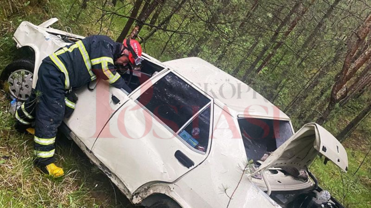 Kastamonu'da Kaza Otomobil Ormanlık Alana Uçtu! 2
