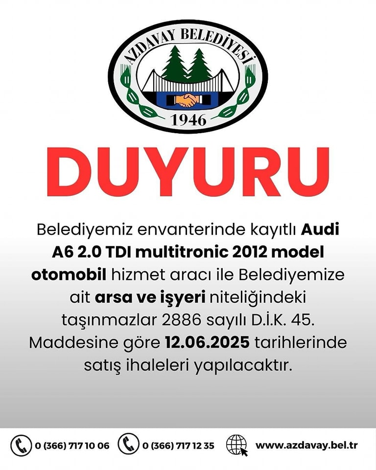 Kastamonu’nun İlçe Belediyesi Satışa Çıkıyor Araç, Arsa Ve İşyeri İhalesi Duyuruldu! (3)