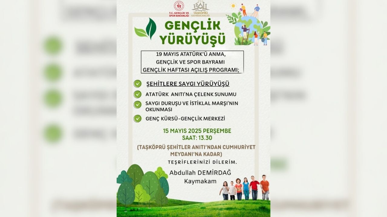 Taşköprü’de Gençlik Ruhu Canlanıyor 19 Mayıs’a Özel Etkinlikler Başlıyor (1)