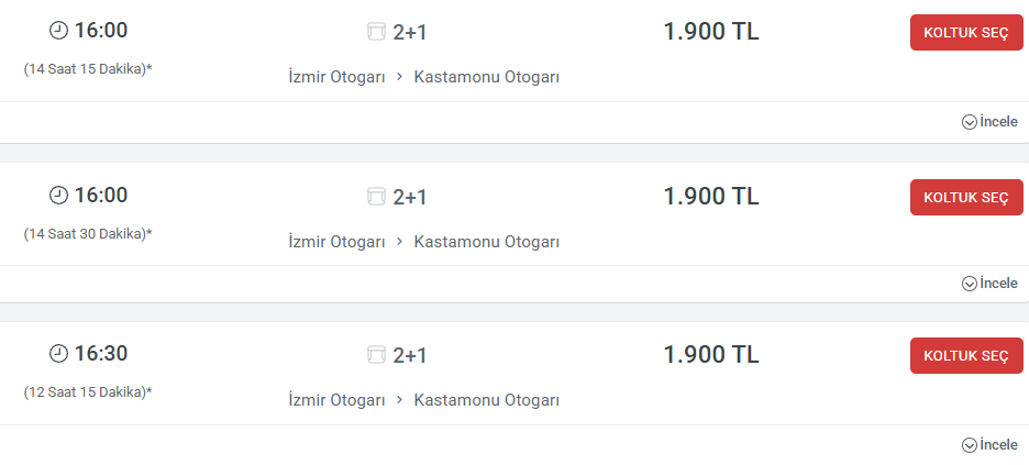 Bayramda Kastamonu'ya Gitmek Lüks Oldu! Biletler 6 Bin Tl’ye Dayandı