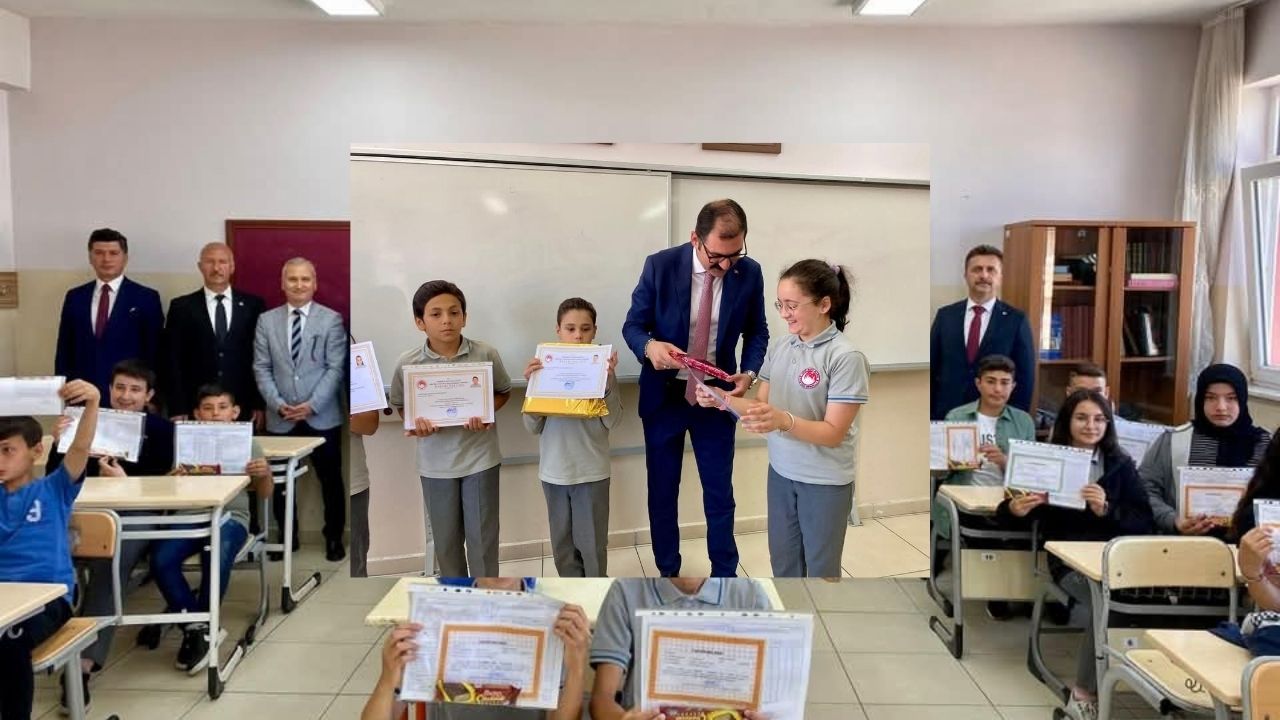 Taşköprü'de Karne Coşkusu Öğrencilere Karnelerini Protokol Üyeleri Verdi (7)