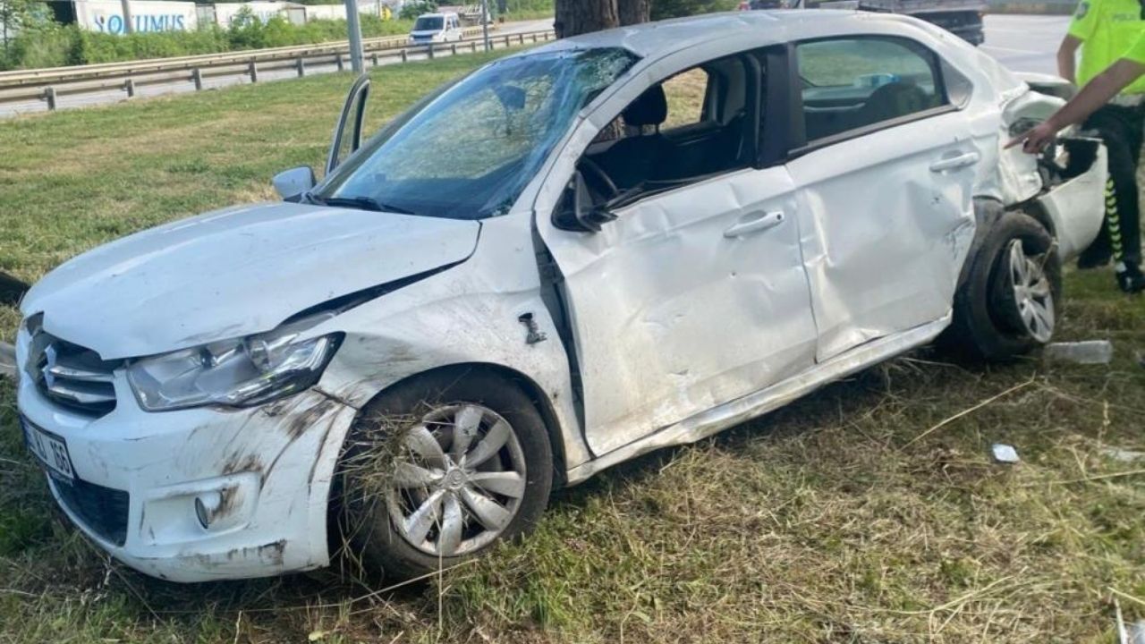 Tir Ile Otomobil Çarpıştı 1 Kişi Yaralandı (1)