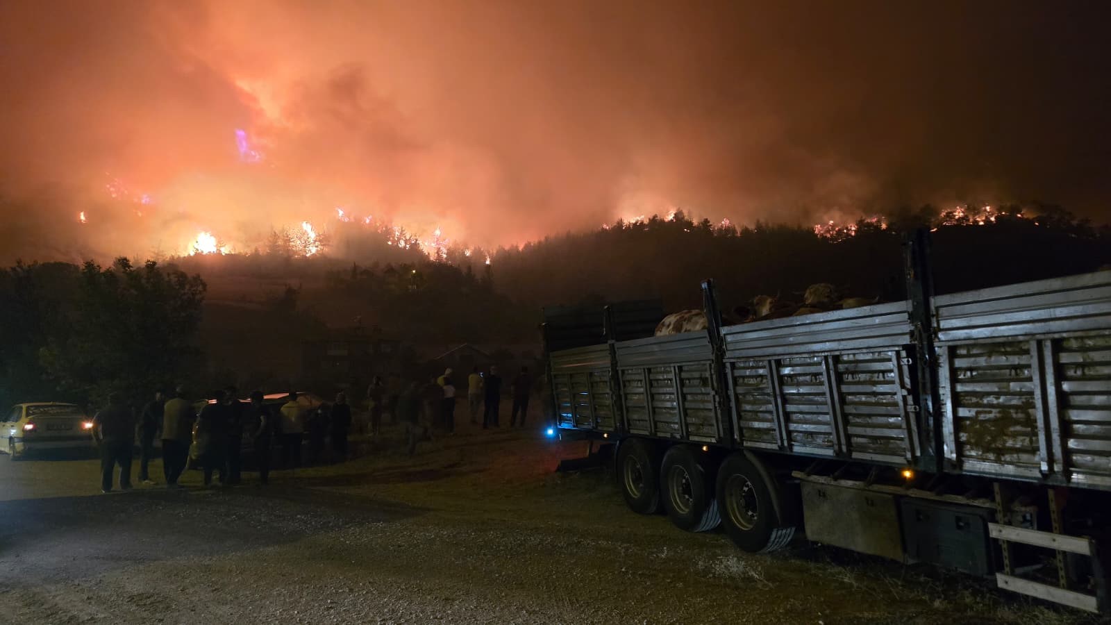 Durum Vahim Komşu Ildeki Feci Yangın Kara Yoluna Kadar Indi! 98