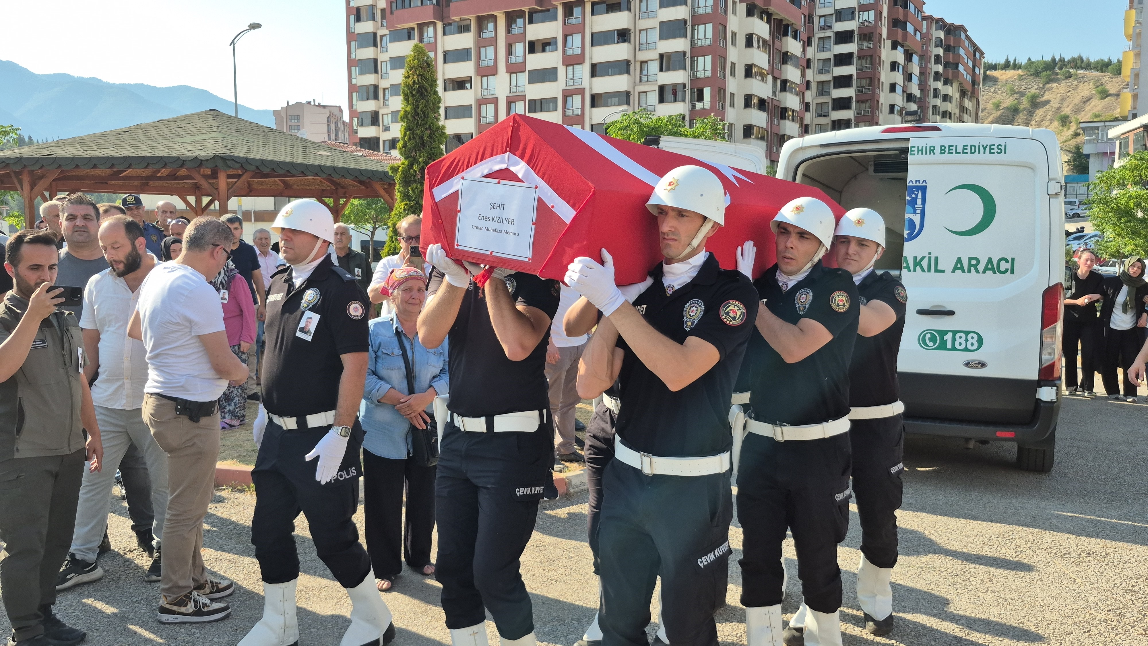 Feci Yangında Şehit Olan Orman Muhafaza Memuru Son Yolculuğuna Uğurlandı 14