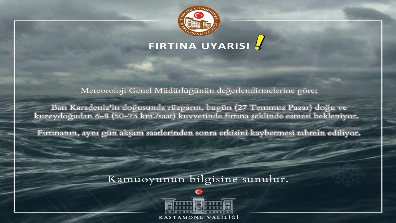 Kastamonu Fırtına Açıklama