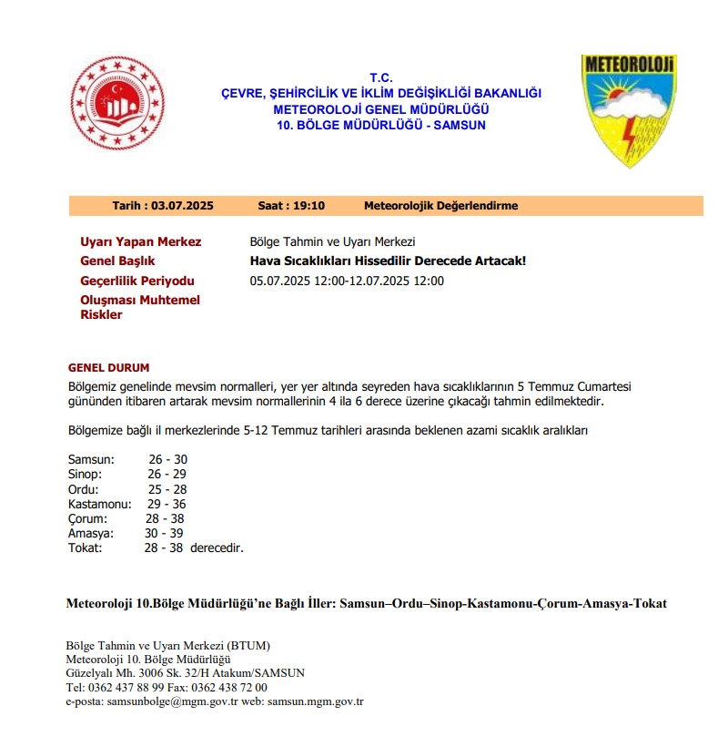 Meteoroloji Kastamonu Da Dahil 7 Ili Uyardı! 12