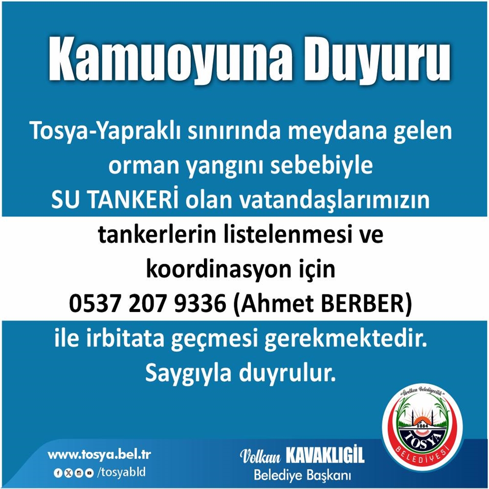Tosya Yapraklı Yangın Acil Çağrı (1)