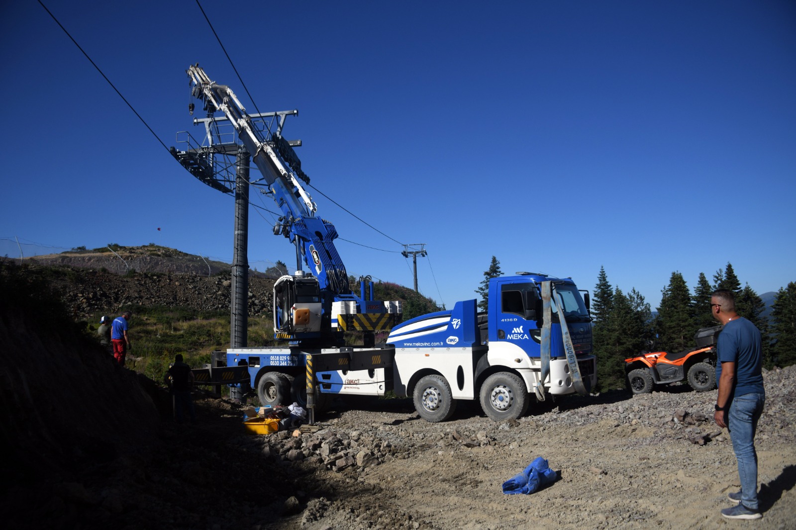 Yurduntepe Kayak Merkezi'ndeki Teleferik Yeni Sezona Hazırlanıyor! 7