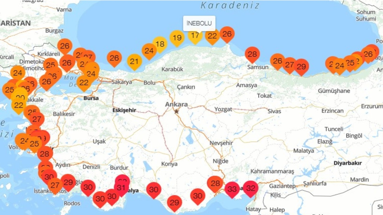 Deniz Suyu Sıcaklığı Kastamonu