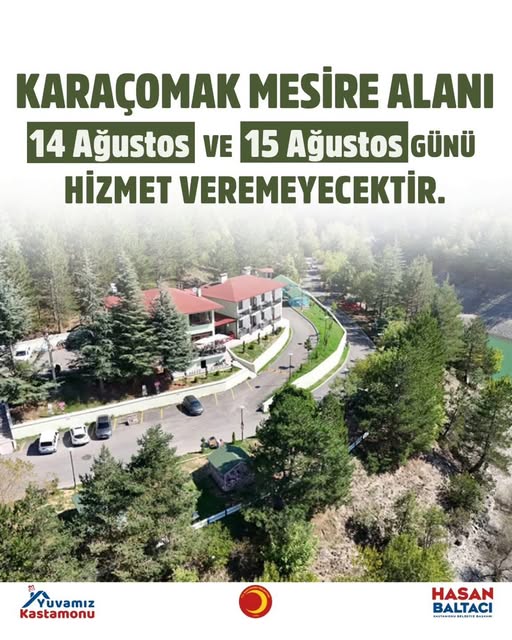 Kastamonu Belediyesi Duyurdu Mesire Alanı Geçici Süreyle Kapalı (2)