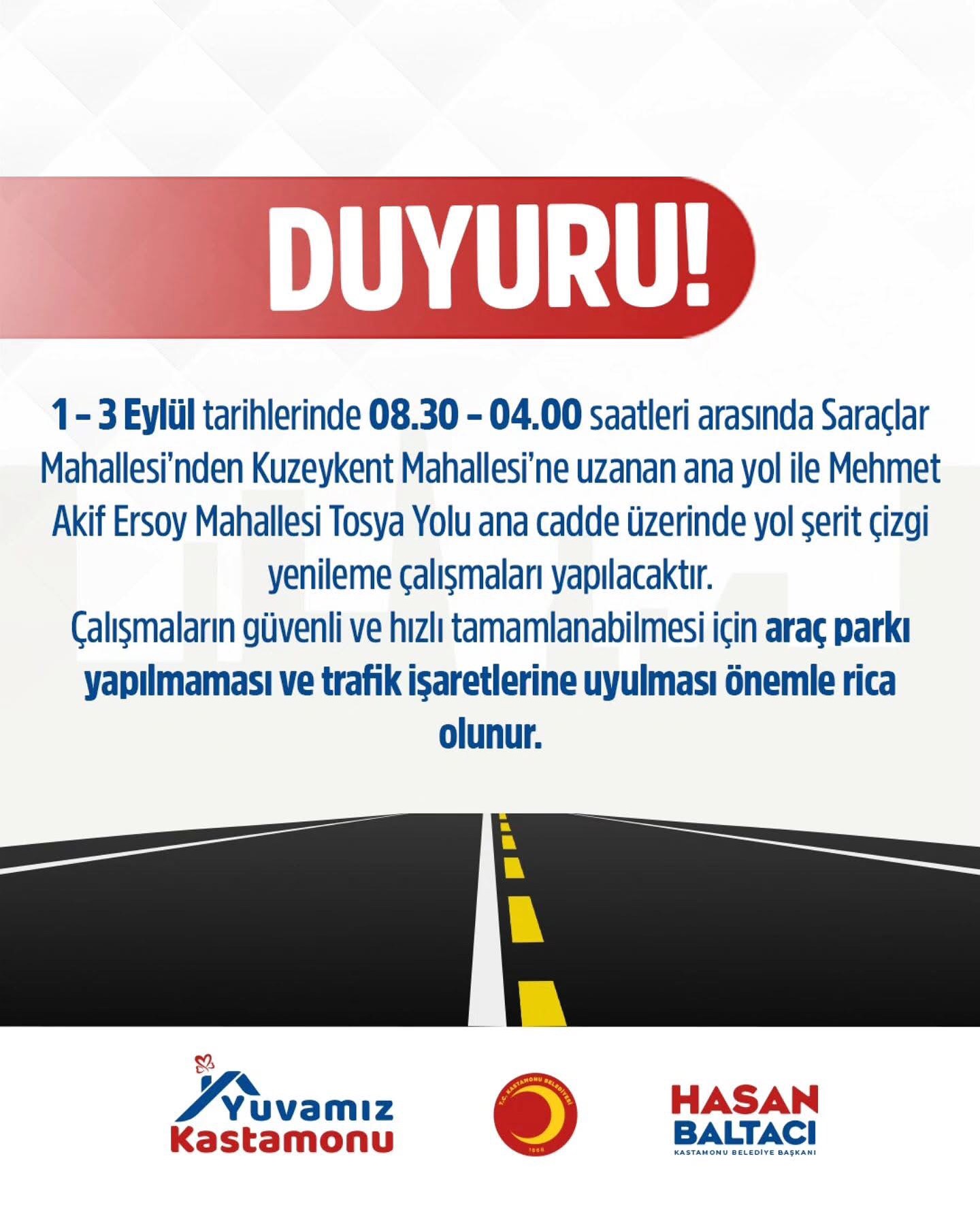 Kastamonu Belediyesi'nden Sürücülere Uyarı!