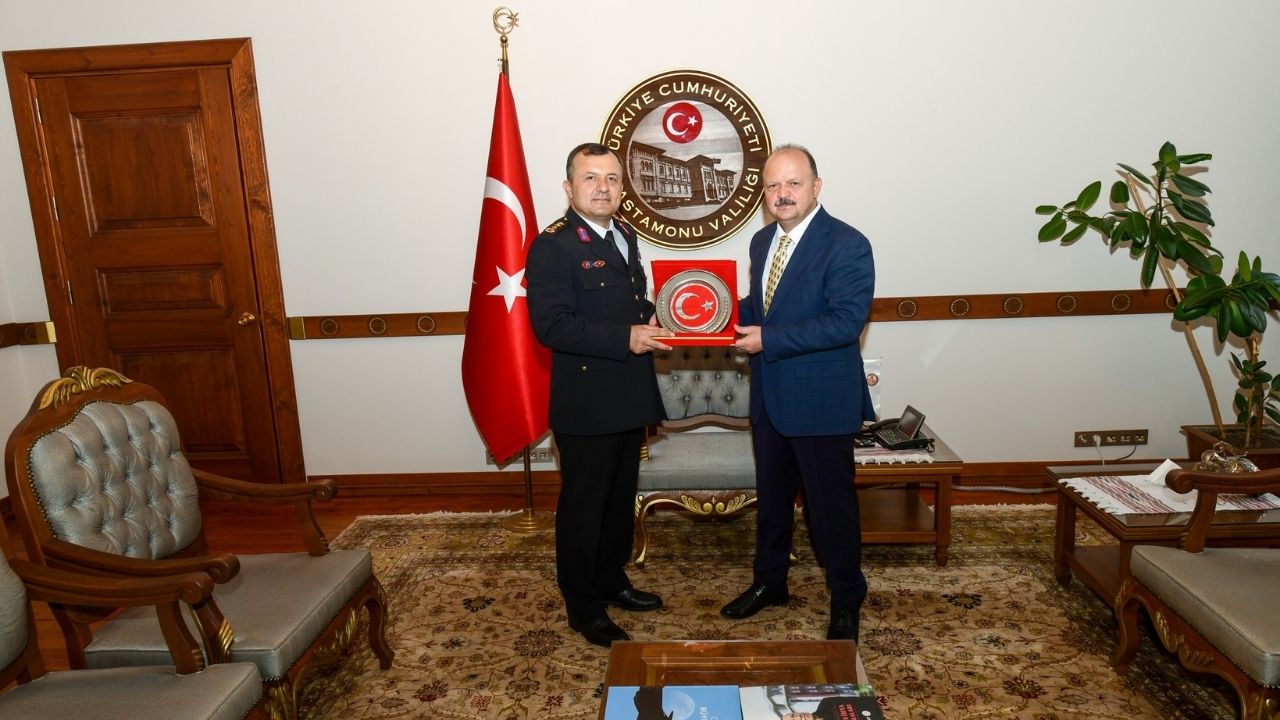 Kastamonu İl Jandarma Komutanı Uz, İlk Ziyaretini Vali Dallı’ya Gerçekleştirdi (2)