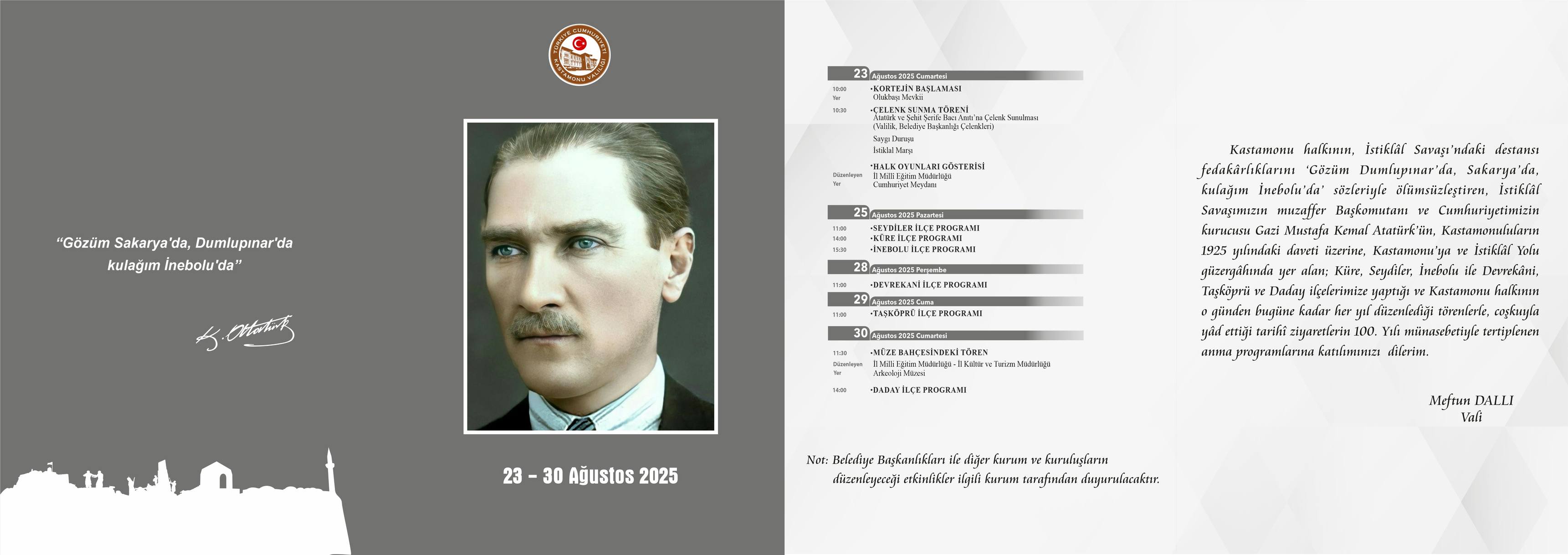 Kastamonu’da Zafer Haftası Başlıyor 23 30 Ağustos Etkinlik Programı Açıklandı (2)
