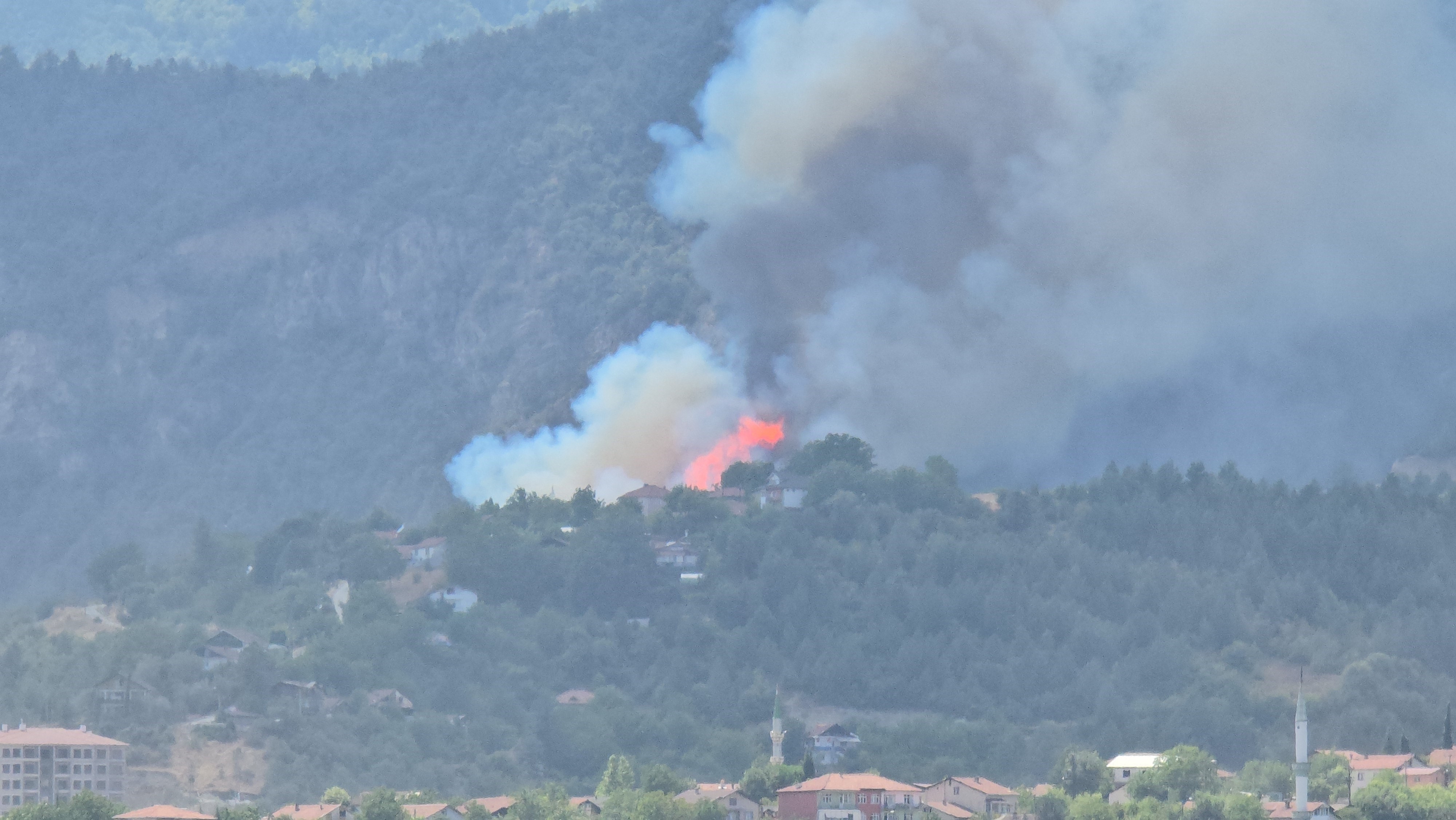 Komşu Ildeki Feci Orman Yangınına 3 Helikopter 161 Personel Müdahale Ediyor! 4