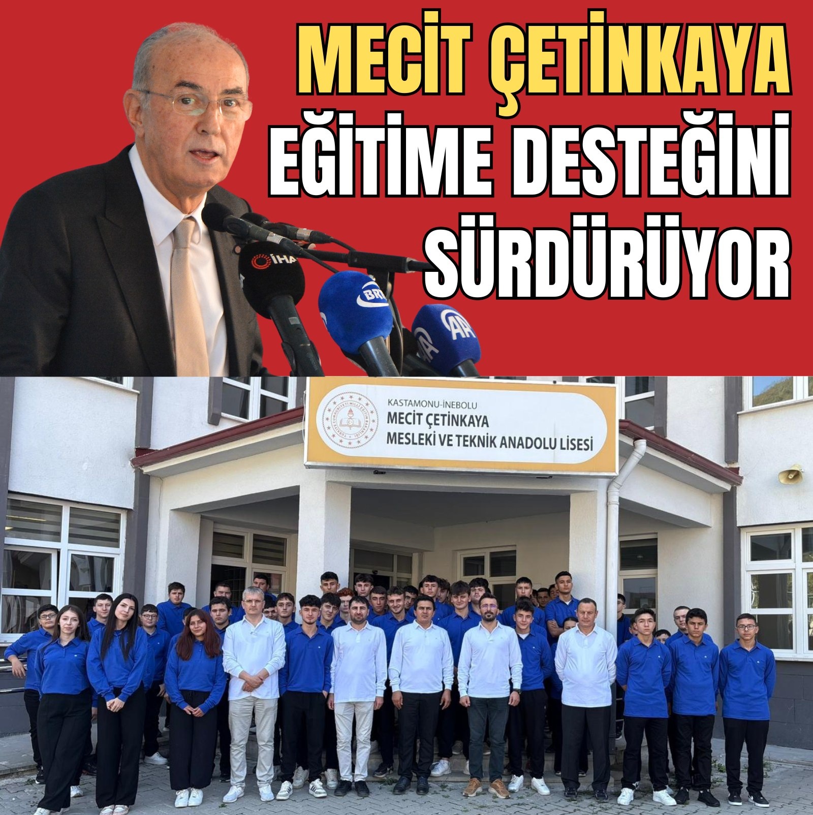 Kastamonu'da Hayırsever Iş Adamı Öğrenci Ve Öğretmenleri Sevindirdi